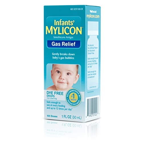 Mylicon Gas Relief Drops for Infants and Babies, Dye Free Formula, 1 Fluid Ounce