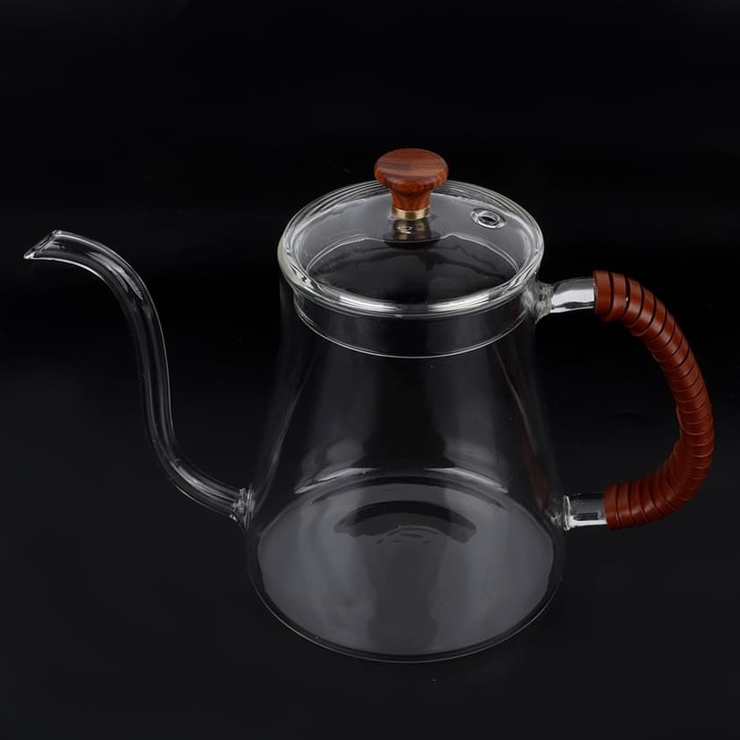 600ML Coffee Kettle Thickened, Gooseneck Kettle, Pour Over Kettle Pour Over Coffee Kettle Gooseneck Kettle Glass Gooseneck Pot Tea Pour Over Kettle Coffee Dripper Household
