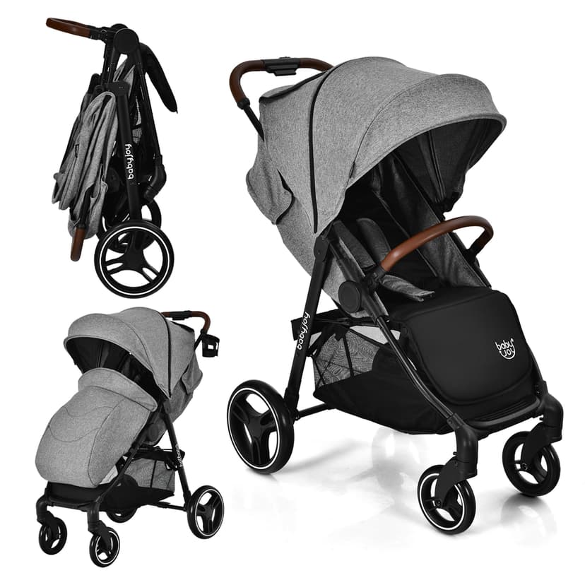 Costway High Landscape Baby Stroller Pushchair with Expandable & Footmuff Canopy 20 lbs 0-3 Years