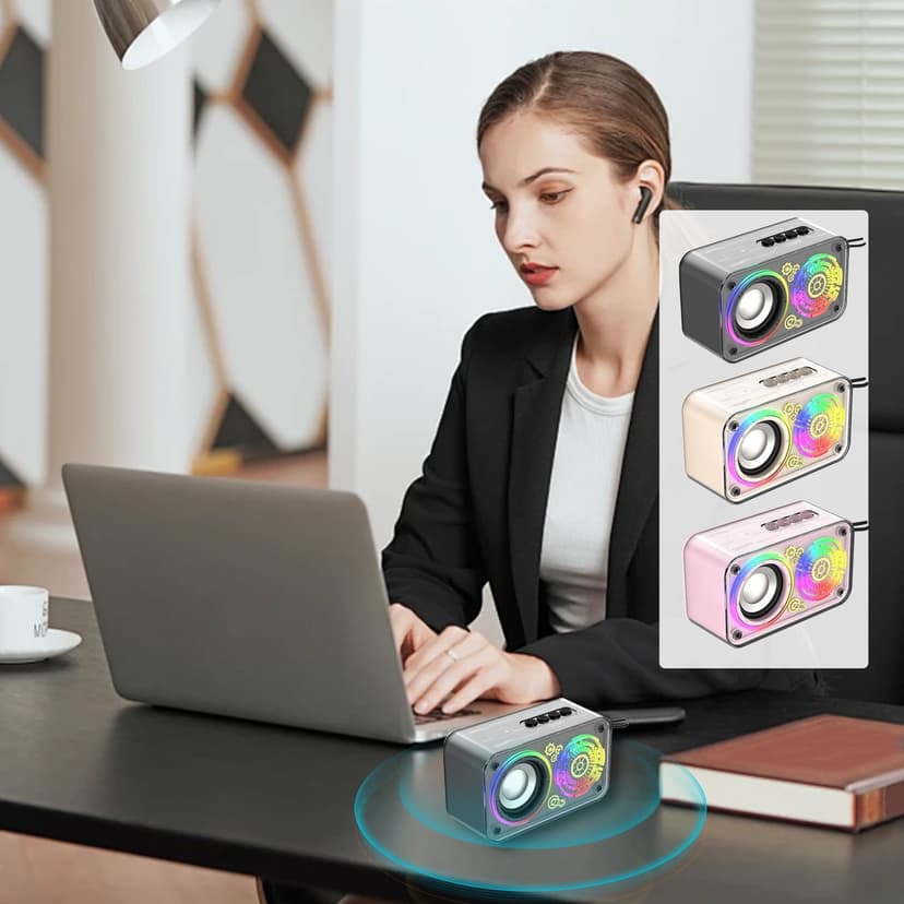 Sentmoon Speakers Bluetooth Wireless Portable Bluetooth Speaker Portable Bluetooth Speaker Seyberpunk Speaker Transparent Wireless Bluetooth Speaker Cool Glittering Bluetooth Speaker