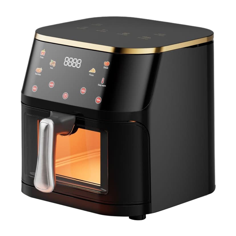 GROWTH TANK Air Fryer Air Fryer Basket 10L Large Capacity Easy to Clean Nonstick Kitchen Appliance Electric Hot Oven for Household Broils Visualization
