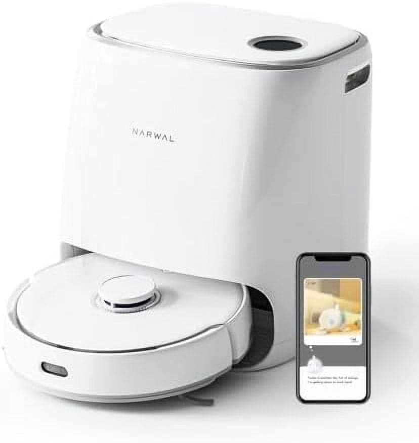 Narwal Freo Robot Vacuum and Mop Combo Robot Mop with Auto Mop Washing & Drying Floor Cleaner Robot Auto Add Cleaner LCD Display Smart Swing Arc - Open Box