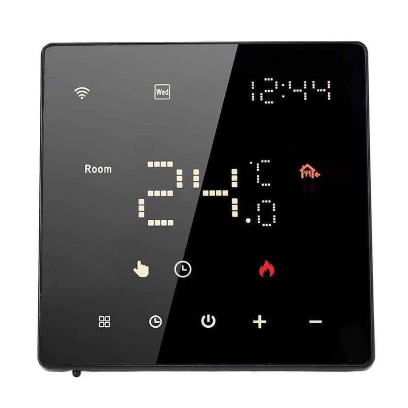 Smart Thermostat, 7 Day Programmable Thermostat for Home, Color Touchscreen WiFi Thermostat with App Control, Voice Control, Child Lock, DIY Install, C