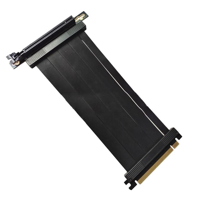 Full Speed PCIE 4.0 16X Riser Cable Graphics Card Extension Cable PCI Express Port GPU Riser Extender,90 Degrees 10cm,1 x PCIE 4.0 16x Graphics Card Extension Cable,Black