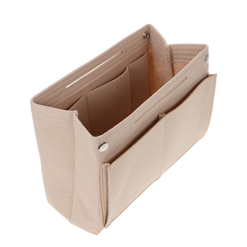 Phenofice 1Set Diaper Bag Insert Felt Beige Snap Button Closure for Women Travel Daily