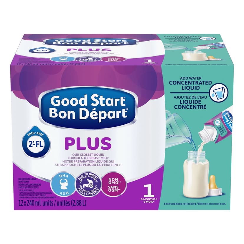 Good Start Plus 1 Baby Formula, Infant Formula, 0-12 months, 12x240ml Ceoncentrated Liquid units