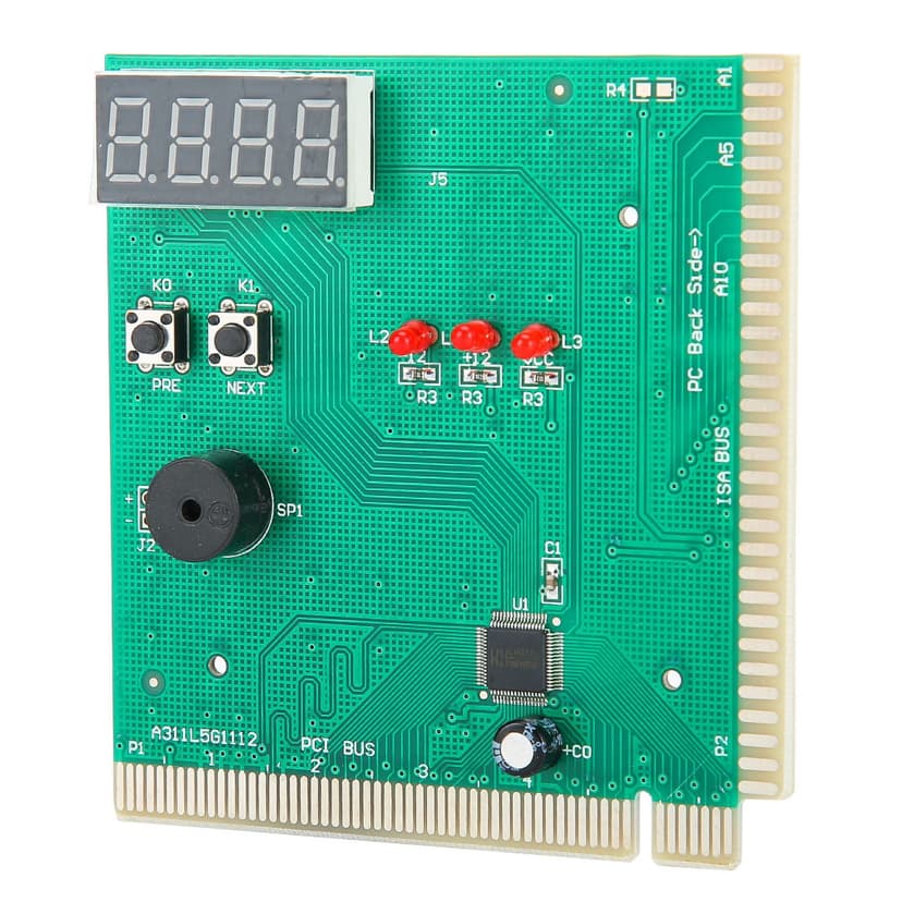 PC Motherboard Diagnostic Card, 4 Digit Analyzer Computer Motherboard Kit Motherboards POST for PCI ISAanalyzer Board Mainboard ISA