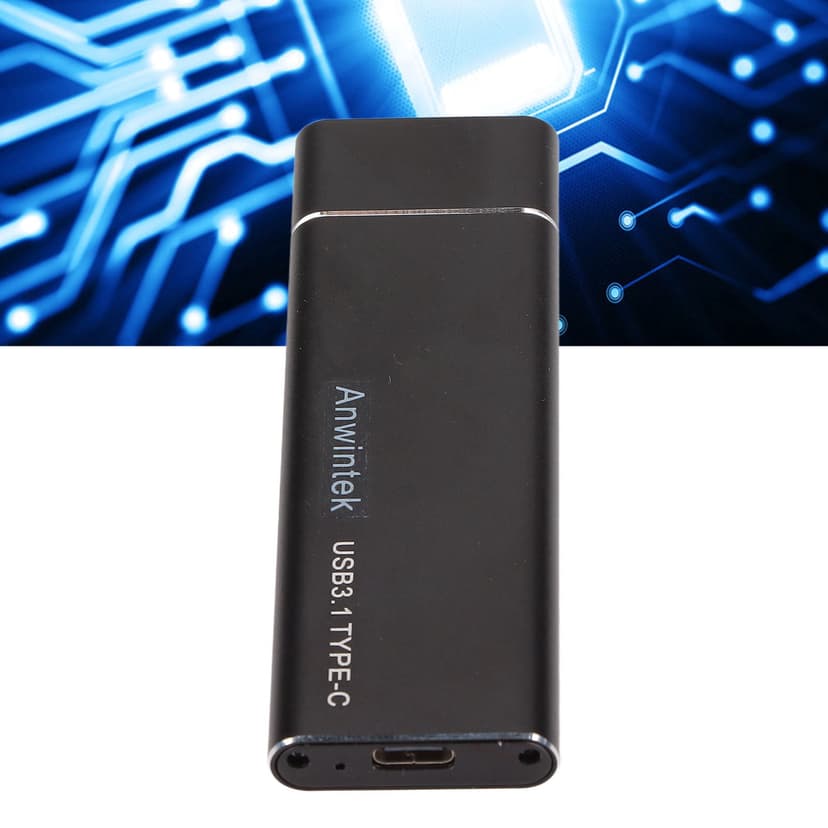 M.2 NVMe SSD Enclosure, USB 3.1 Gen2 10Gbps Portable External M.2 M Key/B Key NVME SSD Enclosure Adapter Support For 2230/2242/2260/2280 SSDs