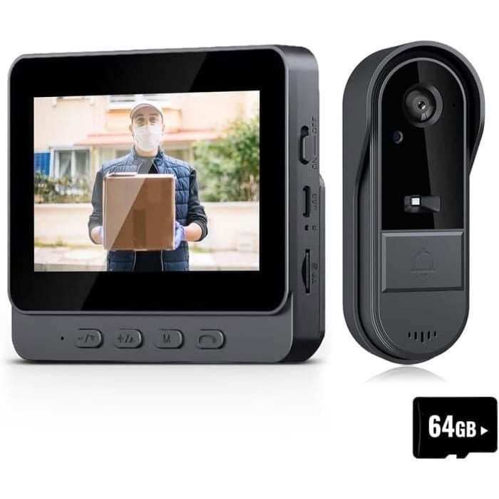 43 inch Video Intercom Video Door Phone Wireless Doorbell Camera with Monitor Human Detection 64G INTERPHONE