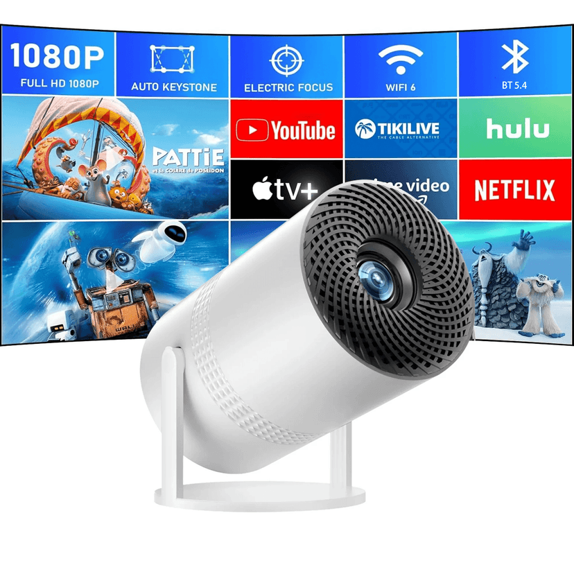 NexPlay Portable Projector with Auto Focus & Keystone, Mini Projector Native 720P,up to 300'' Screen,Compatible with HDMI, TV Stick, for Home Theater