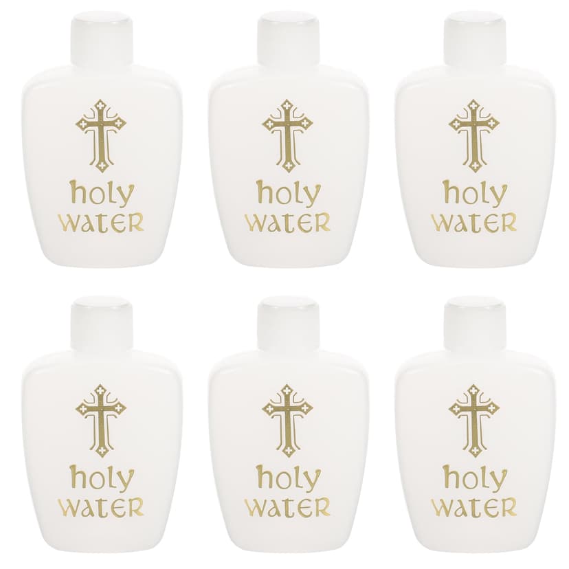 Miangastore 6Pcs Plastic Holy Water Bottles Church Holy Water Bottles for Baptism and exorcism