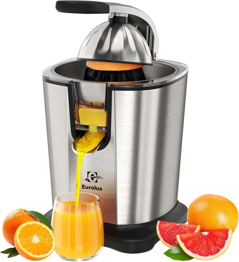 Eurolux Electric Citrus Juicer Power Pro - With 300 Watts of Power, This is The Most Powerful Juicer, for an Easy Smooth Juicing Experience | with It