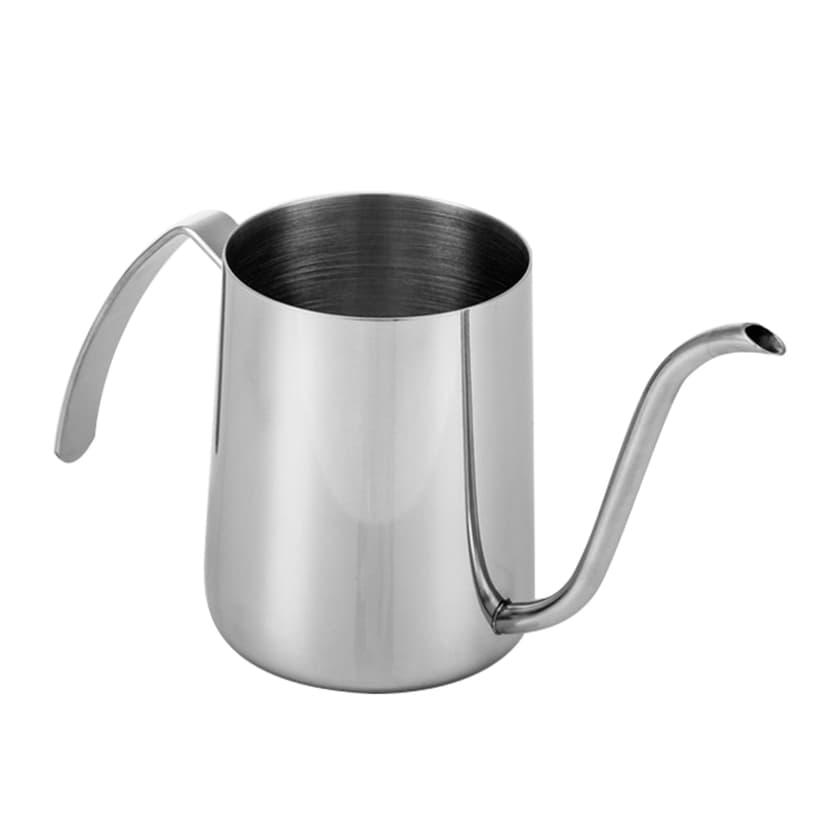 Riwcyla 350ml Stainless Steel Hand Drip Coffee Kettle Gooseneck Pour over Coffee Kettle Tea Kettle , perfect for daily use, outdoor activities, travel & casual occasions