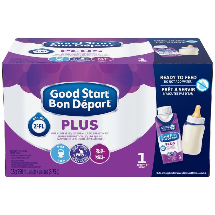 Good Start Plus 1 Baby Formula, Infant Formula, 0-12 months, 15x250ml Ready to Feed Drinks