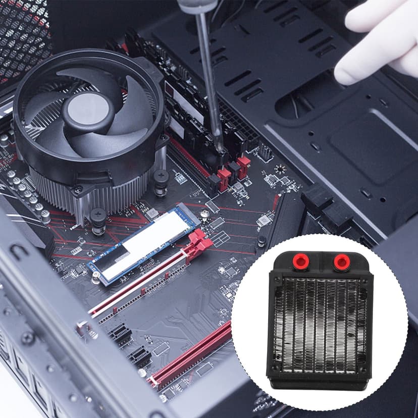 Milisten Liquid Cooling Heat Exchanger Black Aluminum Radiator for Computer Part Cooling