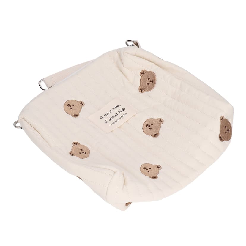 Portable Diaper Bag Outdoor Diaper Bag Travel Diaper Bag Multifunctional Cotton Baby Bottle Bag with Neutral Fashionable Colors for Boys and Girls