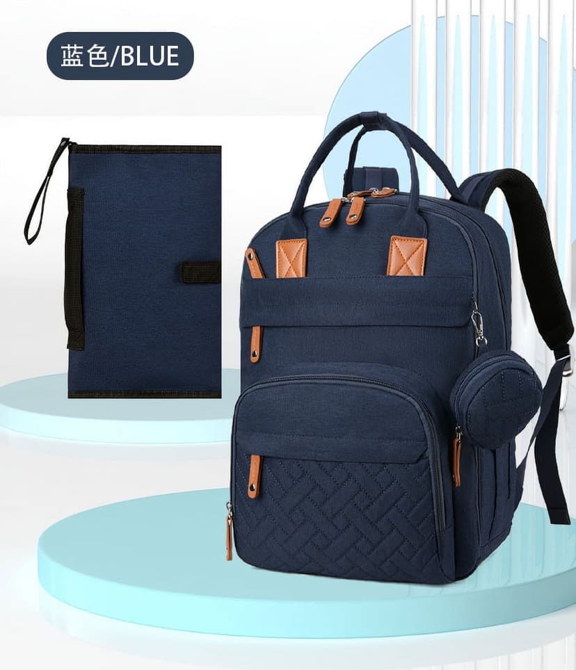 New Fashion Mummy Bag Multi-Functional Large Capacity Leisure Portable Diaper Waterproof Oxford Baby Diaper Bag Backpack-