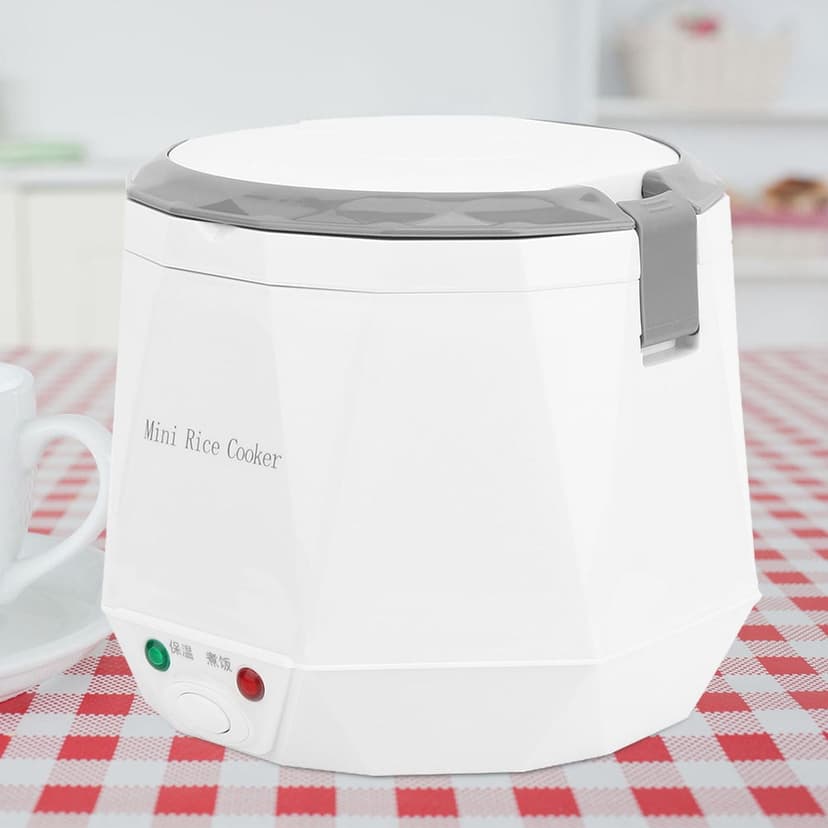 Rice Cooker Car Rice Cooker 1.6L Mini Portable Electric Rice Cooker Rice Cooking Tool For 12V Car Use White