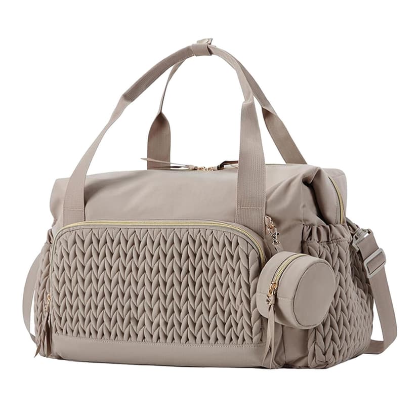 Lipstore Diaper Bag Lightweight Large Capacity Shoulder Bag for Nurses Women Work Gym Brown