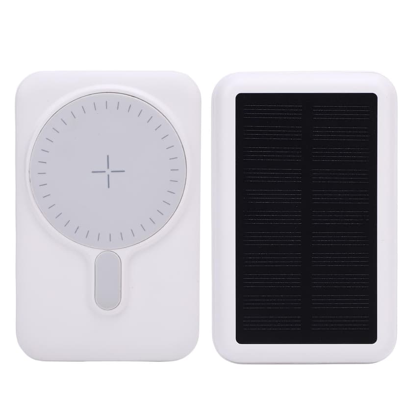 Wireless Solar Power Bank 10000mAh Fast Charging Wireless Portable Charger Magnetic Battery Pack for Camping Travel Emergency Use