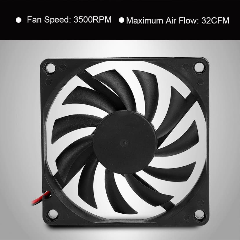 3500RPM Black 8cm 12V CPU Cooling Fan, CPU Cooler, For PC Computer
