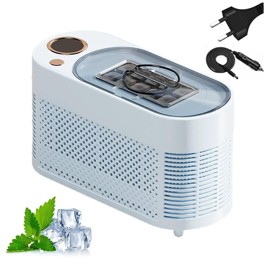 Portable Ice Maker Machine, Mini Electric Ice Cube Production, Dual Power 12V Car Compatible, Fast 15-Minute Iced for Home, Office, RV, Camping, Travel