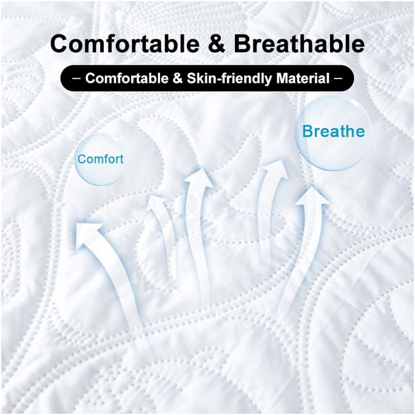 Waterproof Mattress Protector Breathable Cotton Bed Pad Mat Protective Waterproof Mattress Cover, Twin 39X75&18Inches Xingzhi