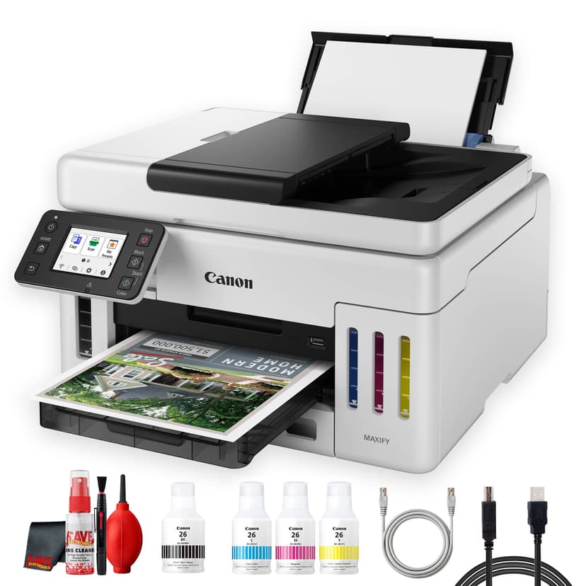 Canon MAXIFY GX6120 MegaTank Wireless Color Printer Bundle