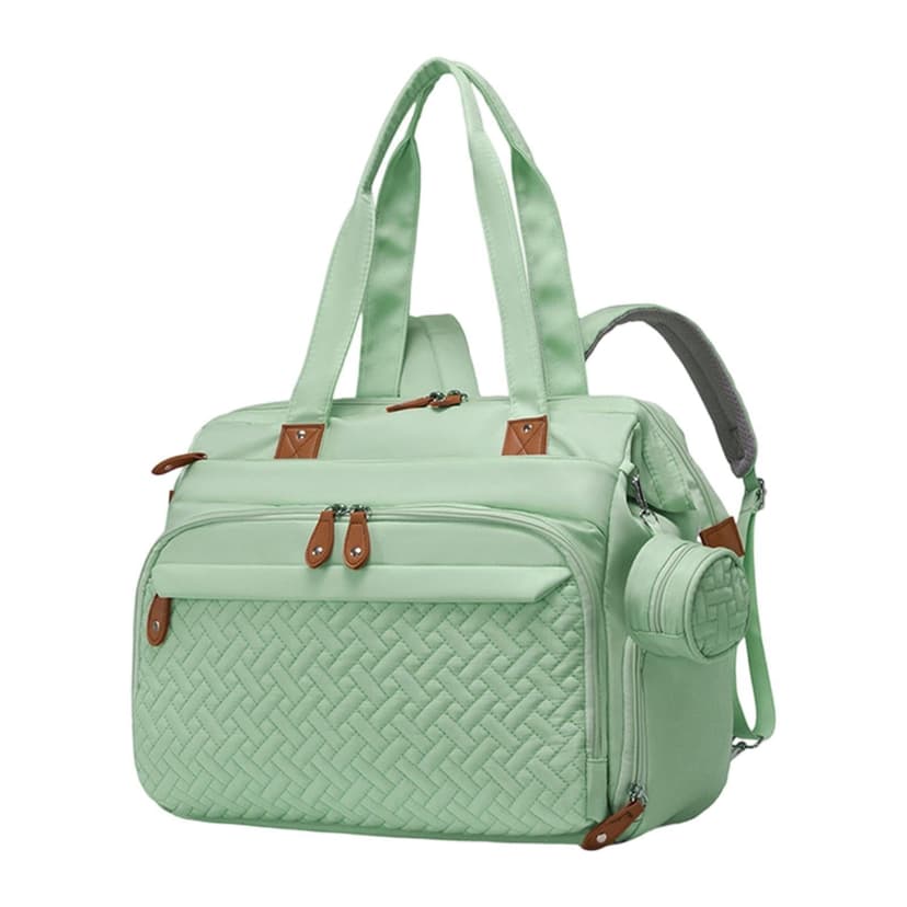 lionlar Diaper Bag Backpack Travel Bag Large Capacity Wear Resistant with Shoes Compartment Pacifier Case for Clothes Trip Essentials Green
