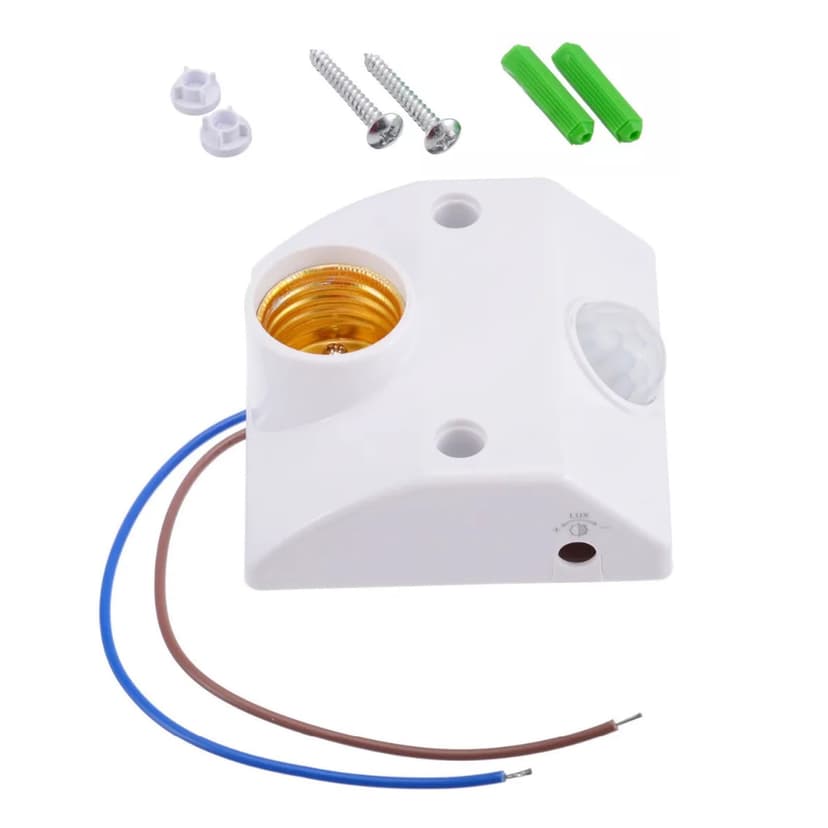 Energy-Saving IR Motion Detector Bulb Socket for E27 Auto Lighting for Exhibition Halls & Hospitals