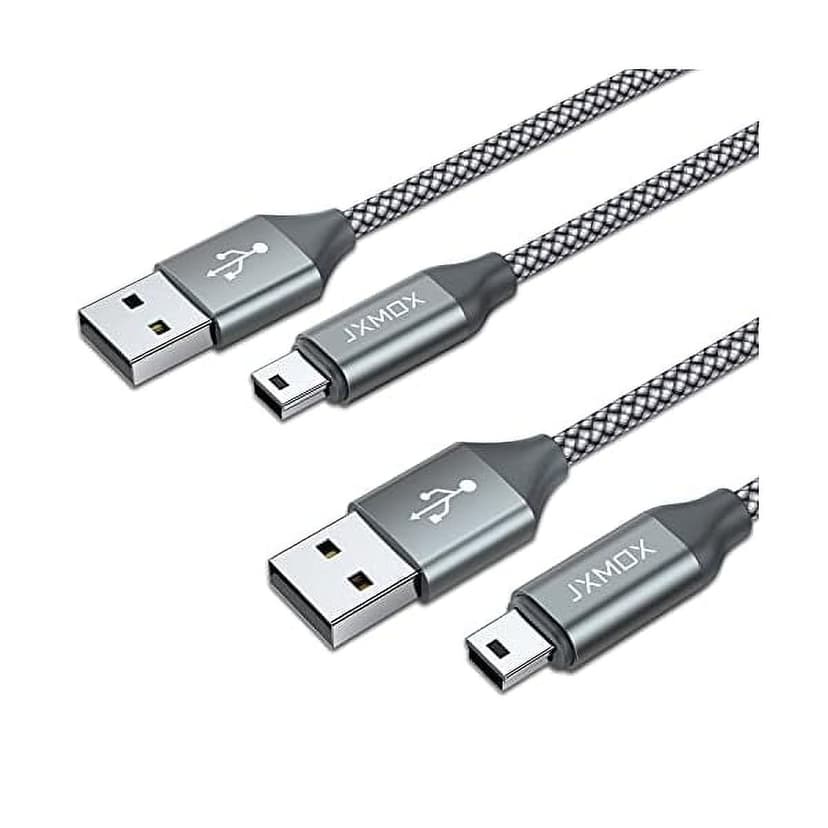ccwmincc Mini USB Cable, (10ft 2 Pack) USB 2.0 Type A Male to Mini B Charging Cord Compatible with Hero 3+, PS3 Controller, Digital Camera, Dash Cam, MP3 Player, Garmin Nuvi GPS, GPS Receiver