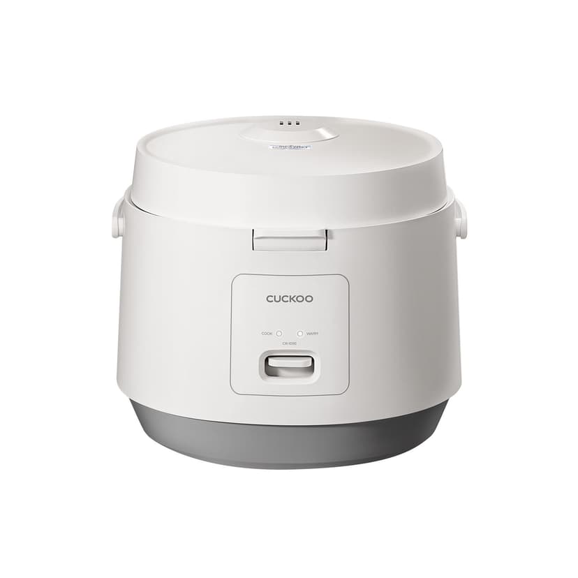 CUCKOO Basic Rice Cooker 10-Cup Uncooked / 20-Cup Cooked, Large Rice Maker and Warmer with Nonstick Inner Pot, Easy to Use with Auto Keep Warm, Includes Steam Tray, White (CR-1095)