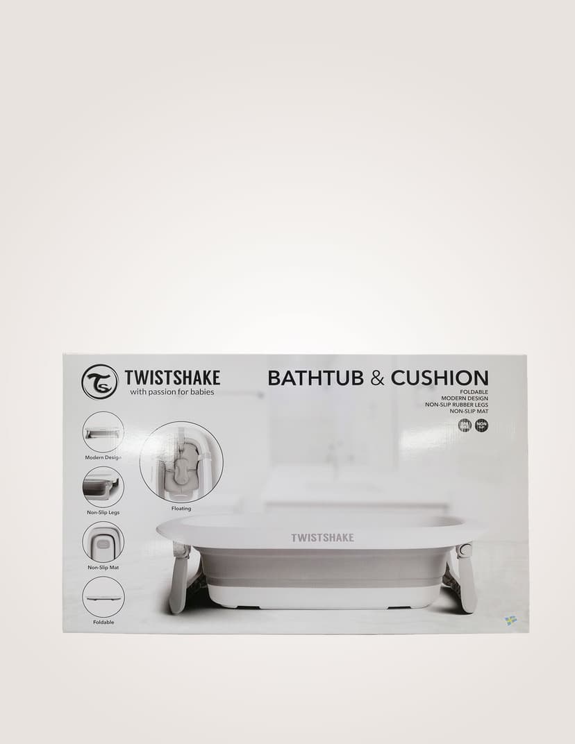Twistshake Portable Baby Bath Tub with Support Cushion 0+m