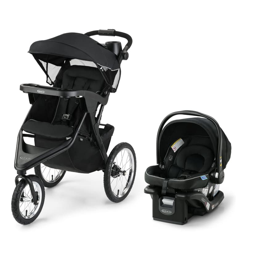 Graco Trax Jogger 2.0 Travel System, Car Seat and Stroller Combo, Gotham