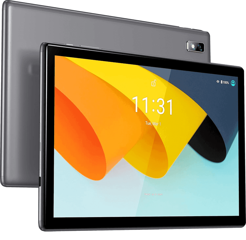BYYBUO Smartpad A10 Tablet 10.1 inch Android 13 Tablets, 4 RAM,64GB ROM, Cortex TM-A53 Quad-Core Processor, 5000mAh Battery,1280x800 IPS HD Touchscreen 8MP Camera, Bluetooth, WiFi (Gray)
