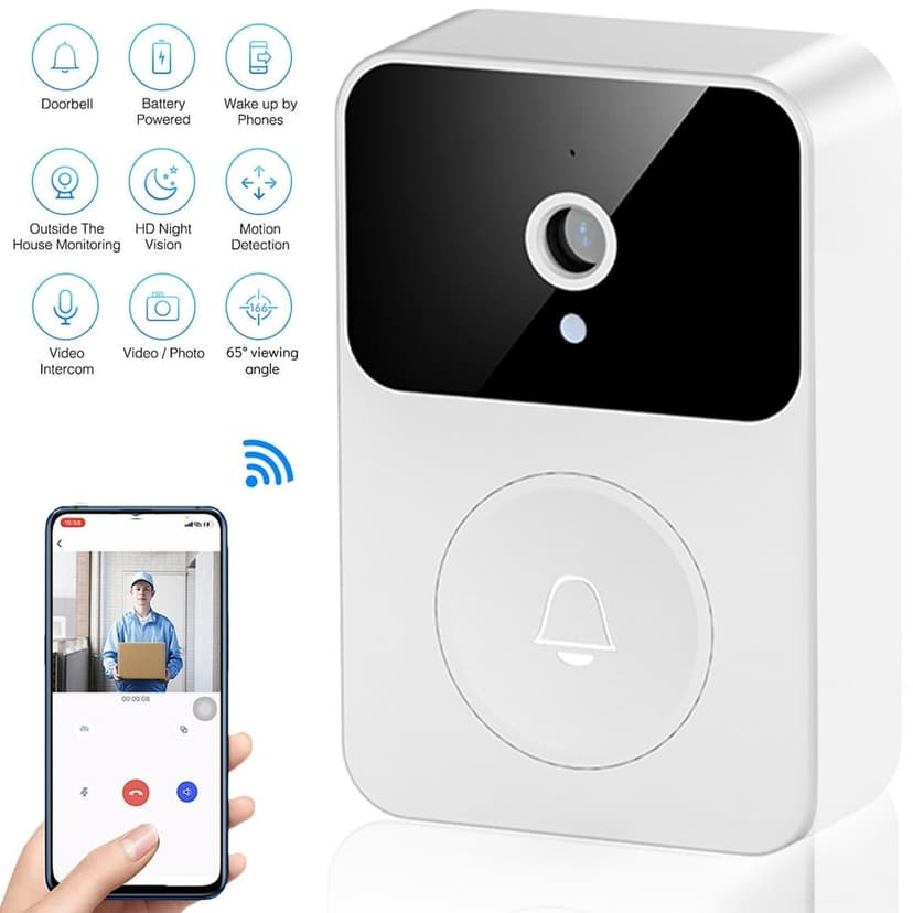 Wifi Wireless Doorbell Camera Wireless Waterproof HD Wireless Smart Video Doorbell with Camera Night Vision