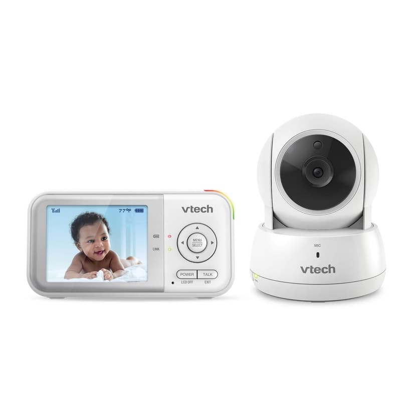 VTech VM3262 2.8” Digital Video Baby Monitor with Pan & Tilt, White