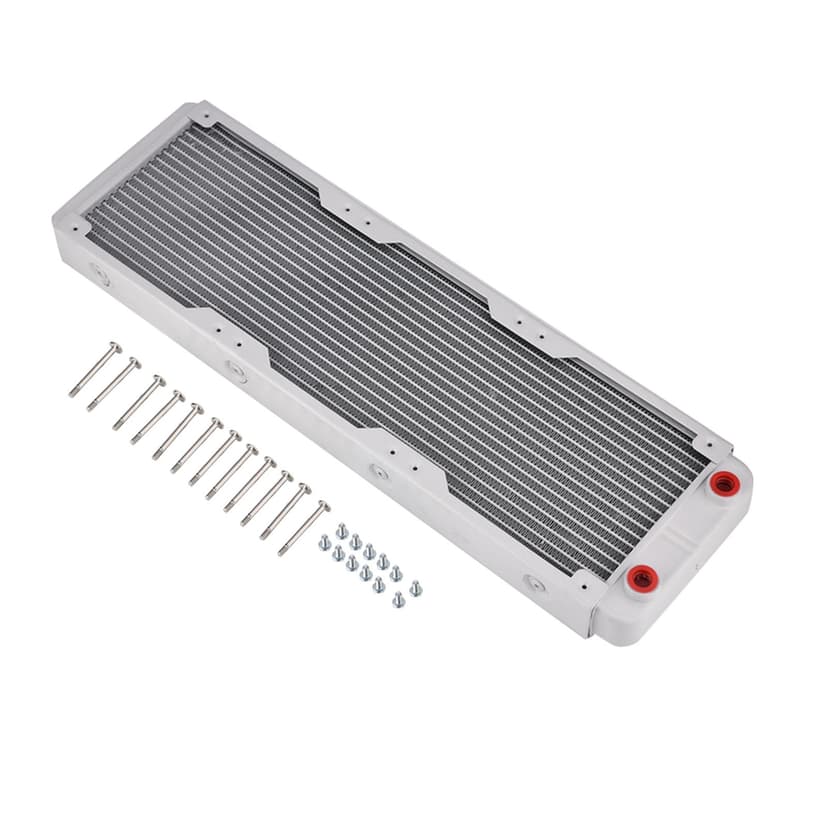 Aluminum Radiator Heat Sink Computer Water Cooling Liquid Heat Exchanger White (360mm)