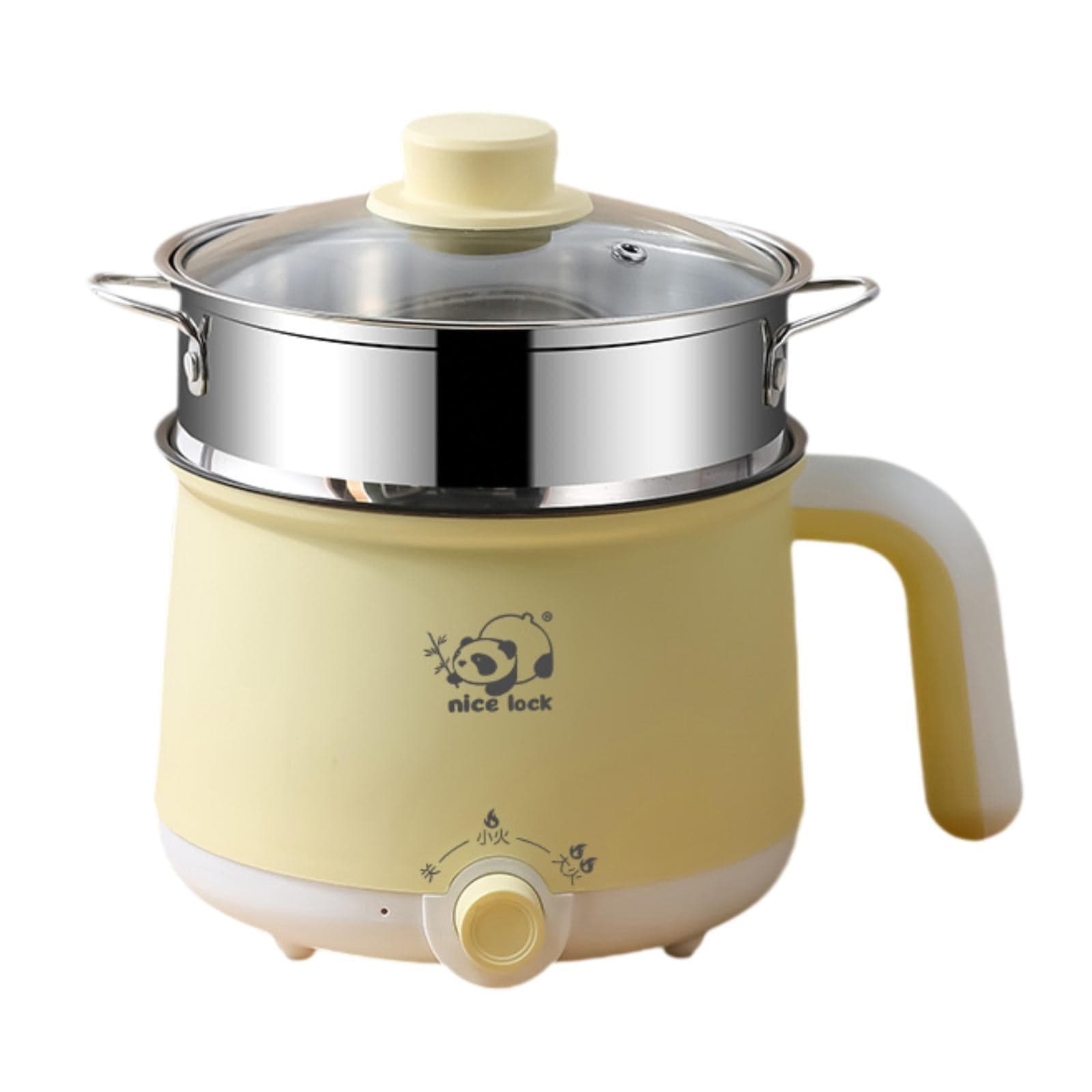 veasfak Electric Cooking Pot Nonstick Electric Rice Cooker for Porridge Fry Dumpling steel steamer