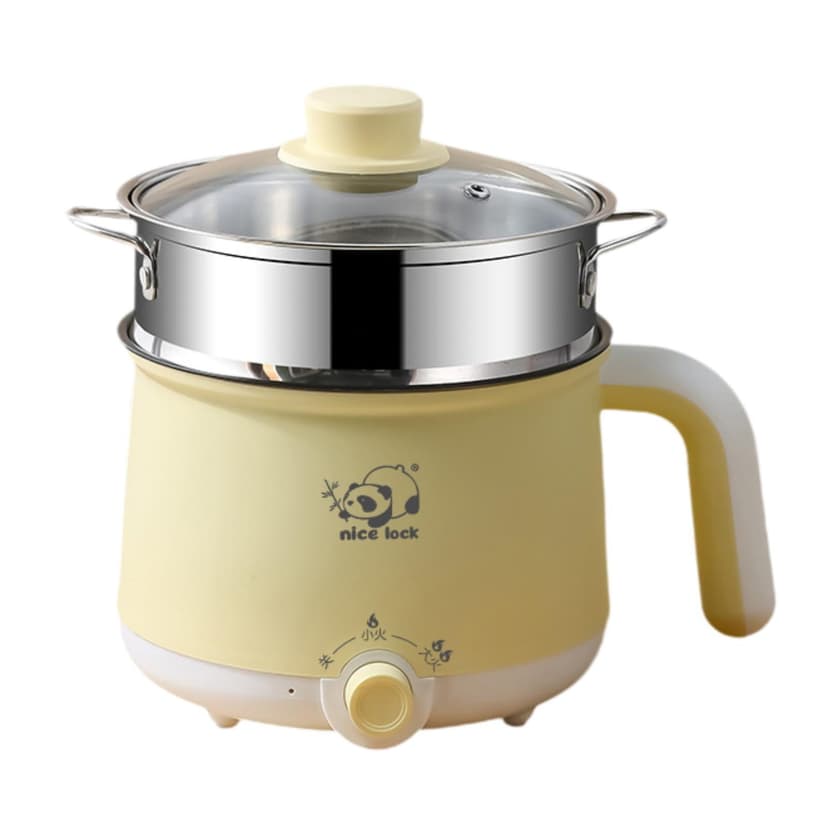 veasfak Electric Cooking Pot Nonstick Electric Rice Cooker for Porridge Fry Dumpling steel steamer
