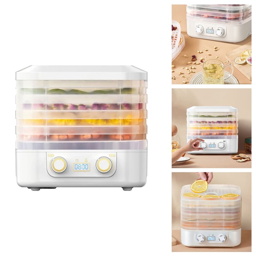 BotaniNest New Digital Dryer Layer Fruit Dryer Adjustable Temperature Meat Dryer Home Kitchen Compact Food Dehydrator