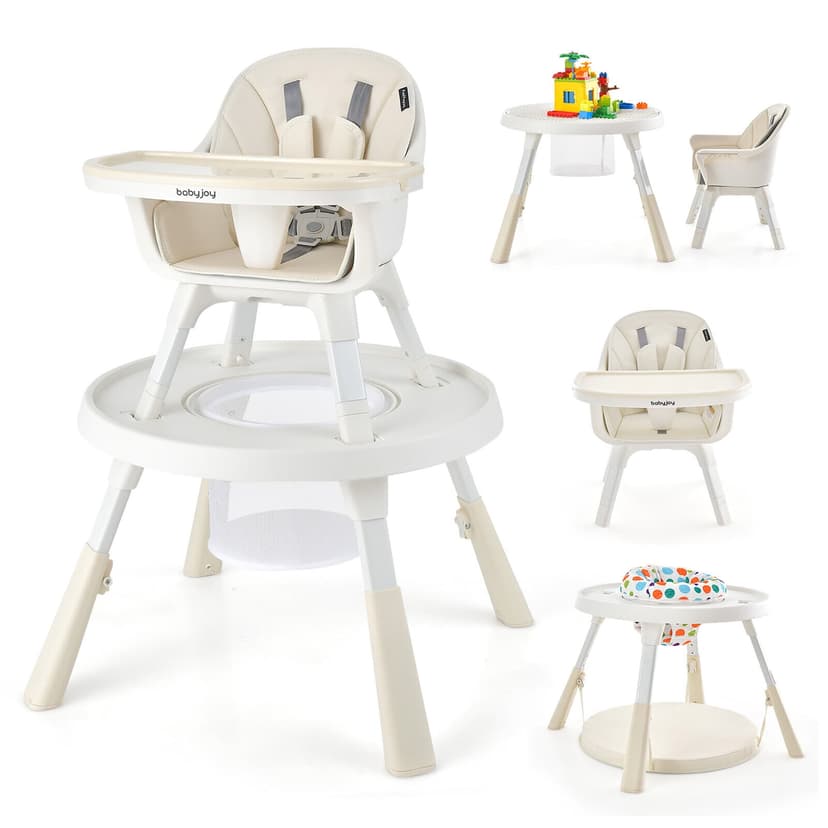 Gymax 6 in 1 Baby High Chair Infant Activity Center w/ Height Adjustment