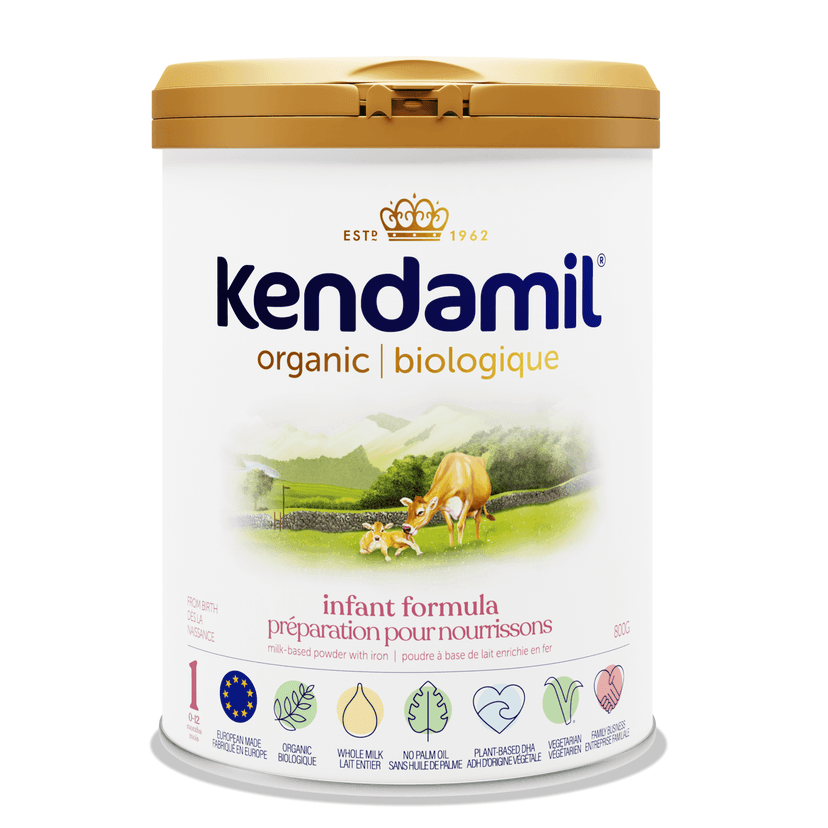 Kendamil Organic Whole Milk Baby Formula Powder, European with HMOs, Prebiotics, No Palm Oil or Soy, with DHA, 800g, 0-12 Months