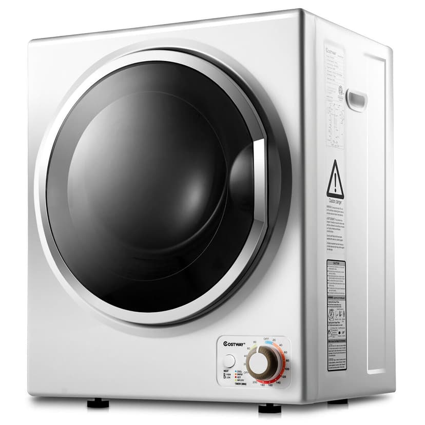 Costway Electric Tumble Compact Cloth Dryer Stainless Steel Wall Mounted 1.5 cu .ft