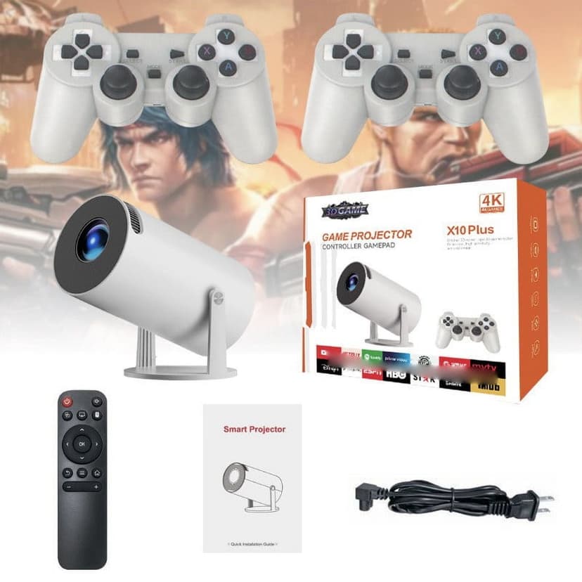 Portable Gaming Projector P30MAX: 1280x720P, Dual WIFI & 64GB Card!