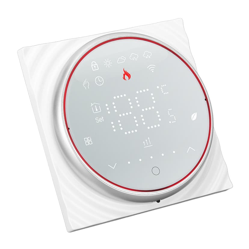 Smart Home Thermostat 86 Square Cassette Smart Thermostat Programmable Thermostat for Floor Heating 16A