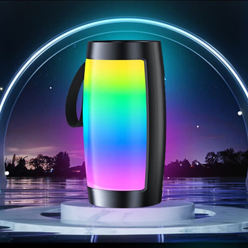 Vadktai Portable Bluetooth Speaker, Stereo Sound Wireless Speakers with Waterproof, LED Lights, Dual Pairing Speaker for Party, Home, Outdoor, Beach, Birthday Gift