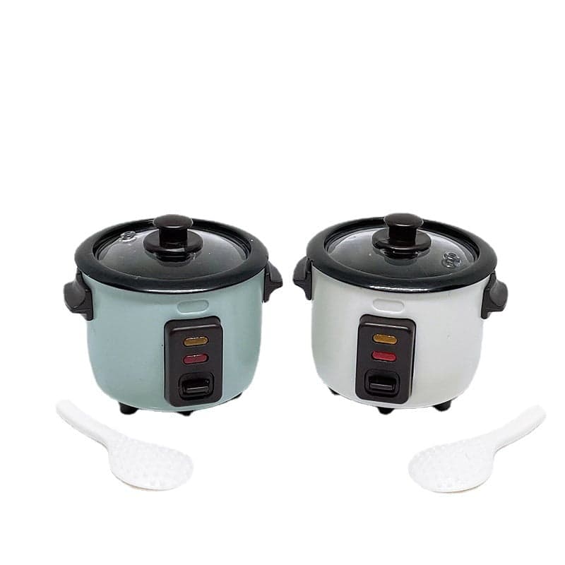 Blue Miniature Electric Rice Cooker for Dollhouse Kitchen - Realistic Play Accessory for 7-14 Year Olds, Imported Quality, Safe Non-Toxic Material, Compact Packaging, Ideal for OB11 Food Play Scenes