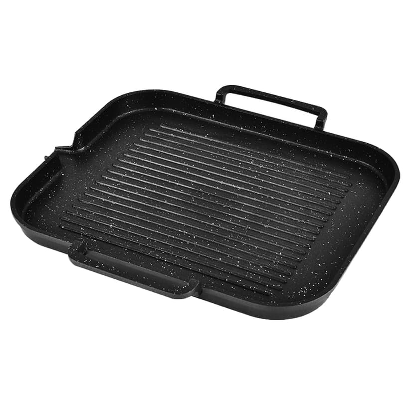 YSNOOWE Stainless Barbecue Plate Black Grill Frying for Indoor BBQ Party 1PC