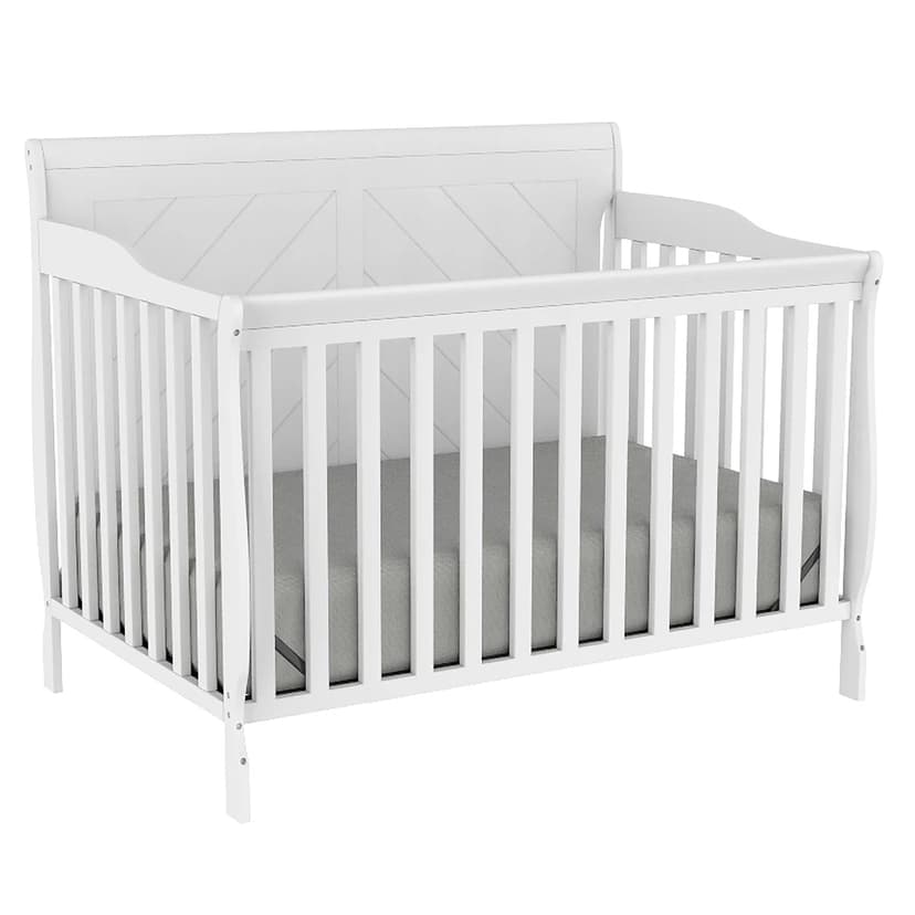 Lauren 4-in-1 convertible crib; adjustable, elegant & baby safe